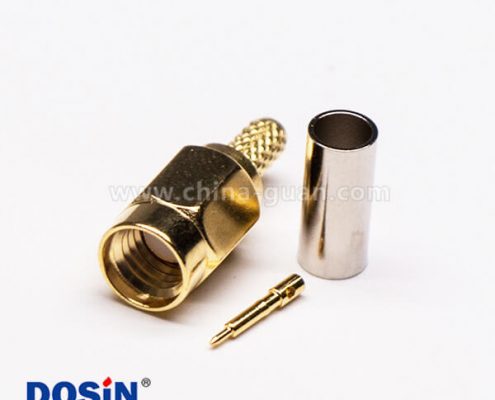 SSMA直式插頭180度公頭接線壓接