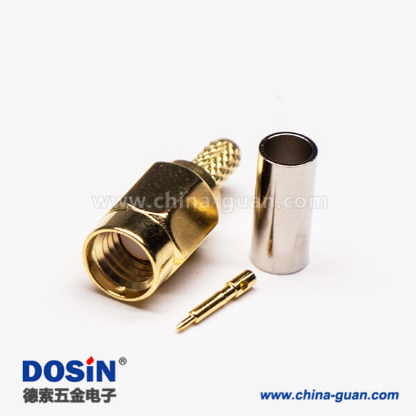 SSMA直式插頭180度公頭接線壓接