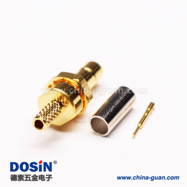 11-1 射頻接口SMB直式母頭穿墻壓接式接線