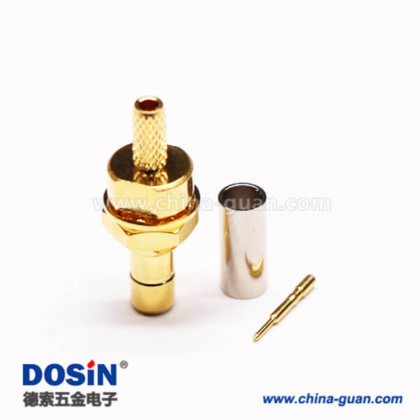 11-2 射頻接口SMB直式母頭穿墻壓接式接線