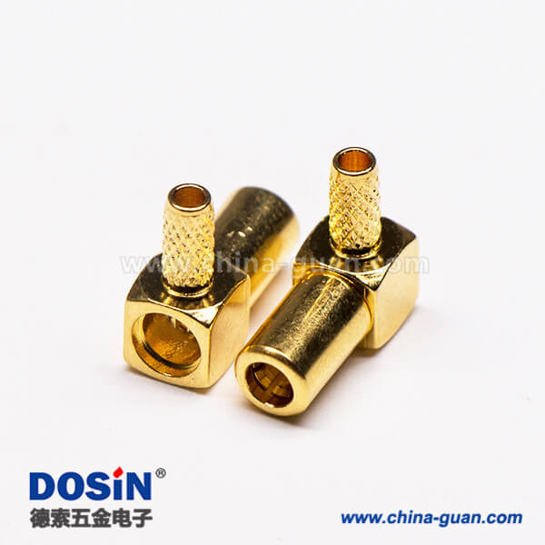 2-3 SSMB彎式連接器公頭RF射頻同軸壓接線纜