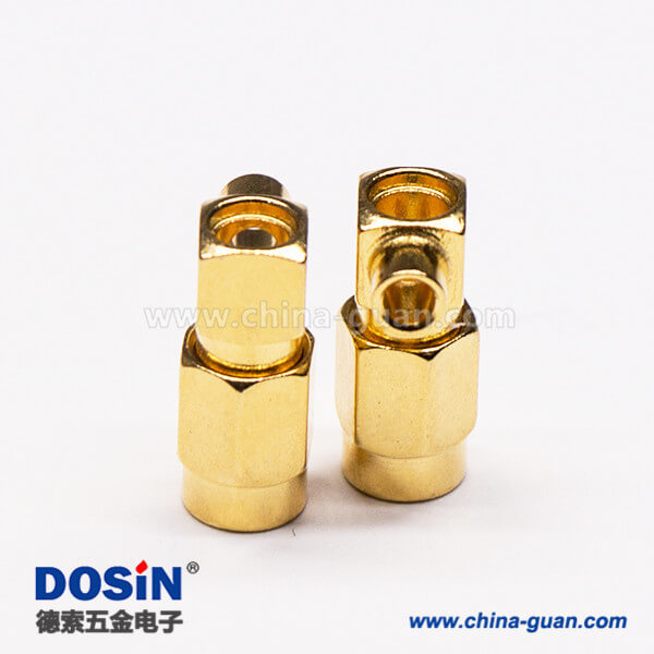 2-3 SSMA彎式插頭直角90度公頭接線焊接