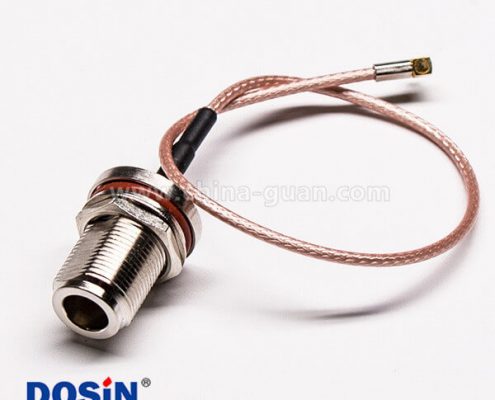 電纜N線母頭直式穿墻式防水轉MMCX公頭直式組裝線材