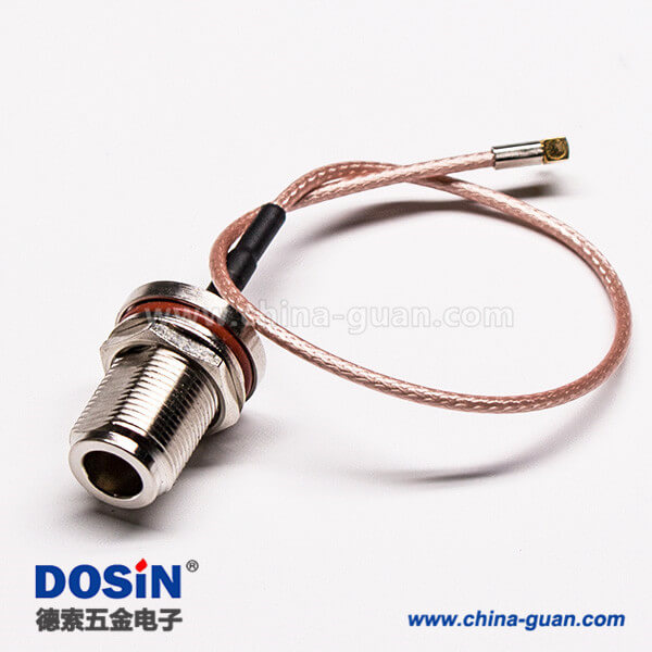 22 電纜N線母頭直式穿墻式防水轉(zhuǎn)MMCX公頭直式組裝線材