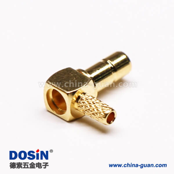 3-2 SMB母頭連接器彎式90度鍍金壓接式