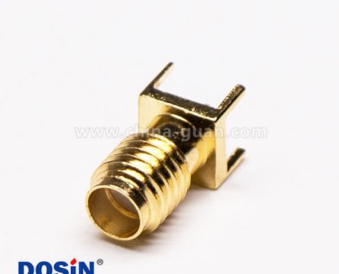 SSMA直頭插座母頭連接器螺紋連接插板接PCB板