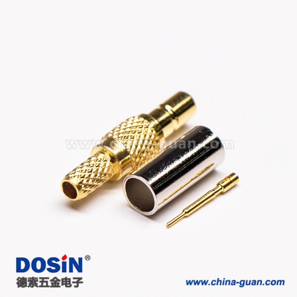 5-1 SSMB直頭連接器母頭RF同軸連接器壓接線纜