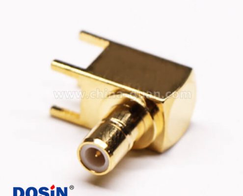 彎頭SMB連接器母頭鍍金插板接PCB板