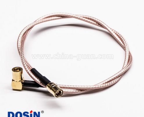 SMB射頻線SMB彎式90度公頭轉(zhuǎn)SMB直式公頭接RG179線