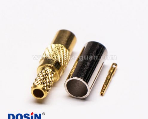 8-1 MMCX同軸連接器直式公頭壓接式接同軸線纜