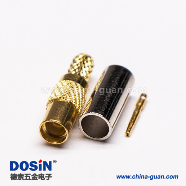 8 MMCX同軸連接器直式公頭壓接式接同軸線纜