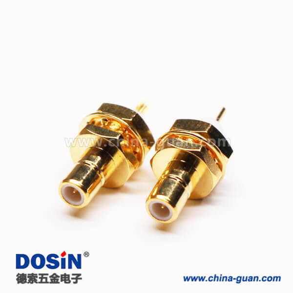 9-4 SMB同軸連接器母頭直式焊接接線