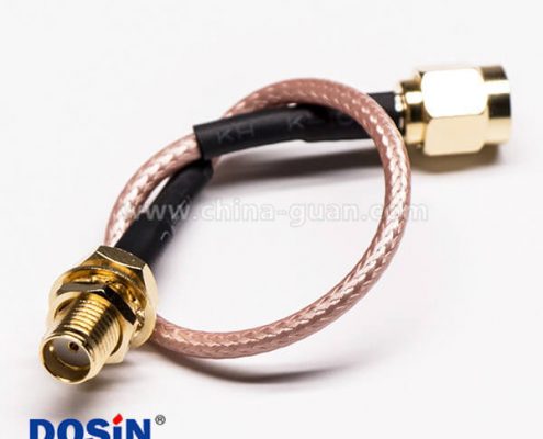 BNC接口公頭直式轉(zhuǎn)穿墻F母頭射頻同軸線纜RG179