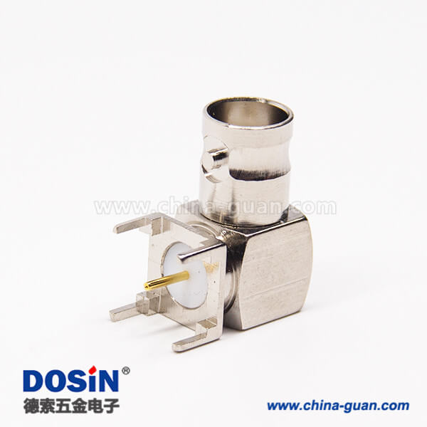 DOSIN-801-0171-2 bnc彎頭接頭母頭彎式90度穿孔接PCB板