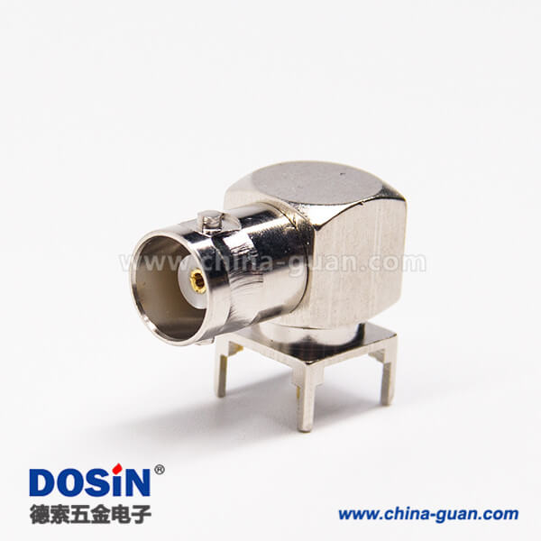 DOSIN-801-0171-4 bnc彎頭接頭母頭彎式90度穿孔接PCB板