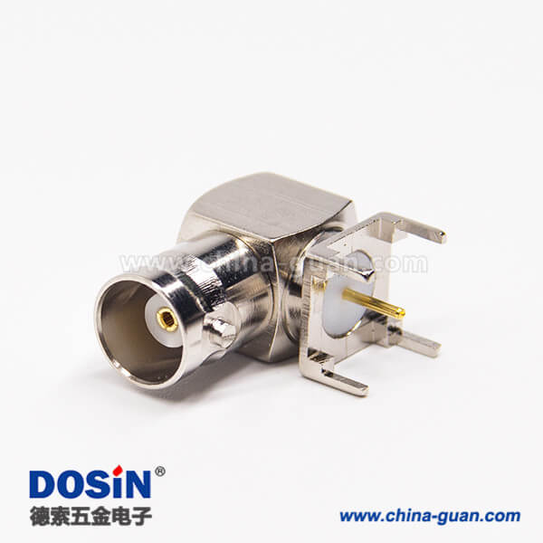 DOSIN-801-0171 bnc彎頭接頭母頭彎式90度穿孔接PCB板
