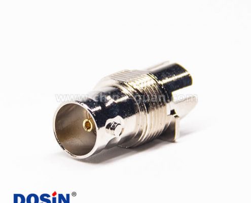 bnc卡板式接PCB板母頭直式180度鍍鎳