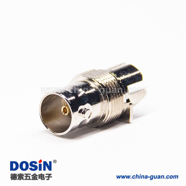 16 bnc卡板式接PCB板母頭直式180度鍍鎳