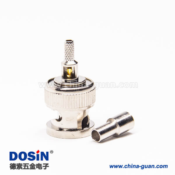 17-2 bnc頭接線直式180度接線公頭連接器壓接式