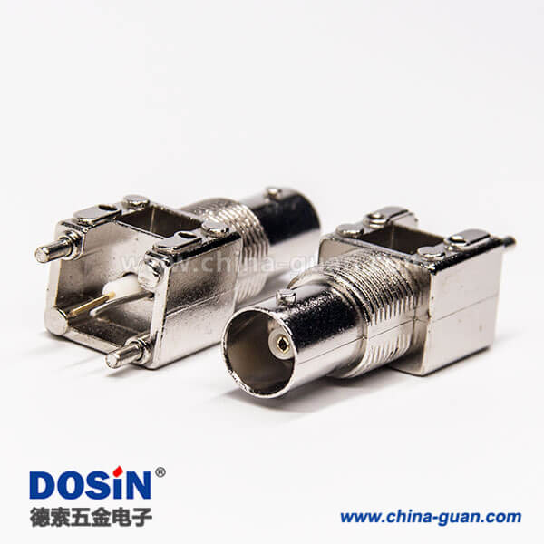 19-1 pcb板BNC插頭直式180度穿孔插PCB板