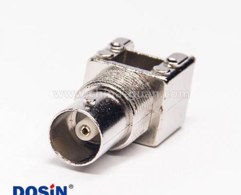 pcb板BNC插頭直式180度穿孔插PCB板