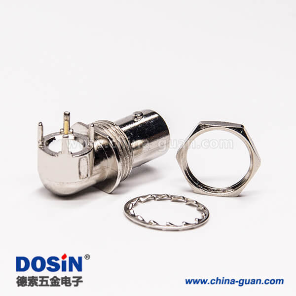 29-1 bnc插板接PCB板連接器彎式母頭穿墻面板安裝