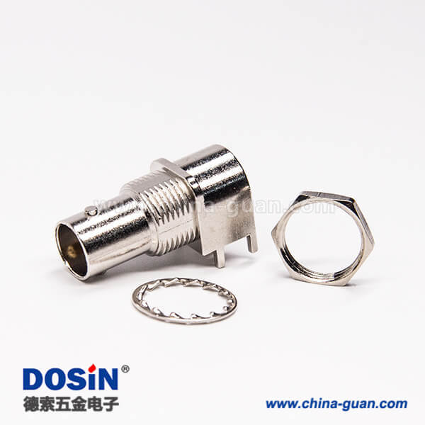 36 彎腳bnc連接器母座穿墻式插PCB板