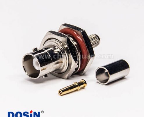 bnc接頭防水母頭母針穿墻式壓接接線