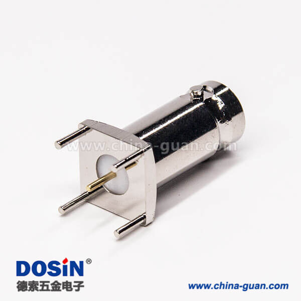 51-1 bnc插板接頭直式母頭穿孔式接PCB板