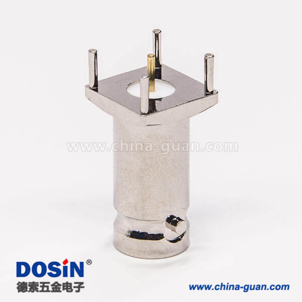 51-2 bnc插板接頭直式母頭穿孔式接PCB板