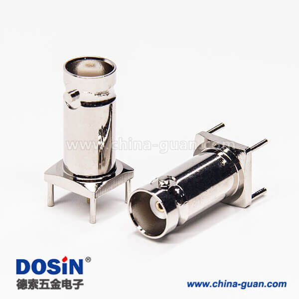 51-4 bnc插板接頭直式母頭穿孔式接PCB板