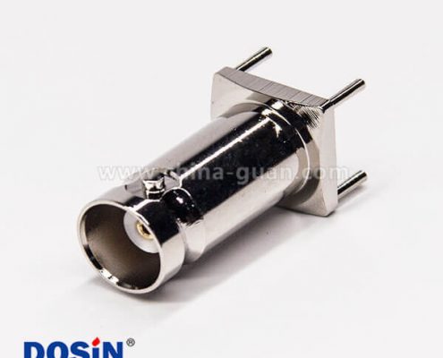 bnc插板接頭直式母頭穿孔式接PCB板