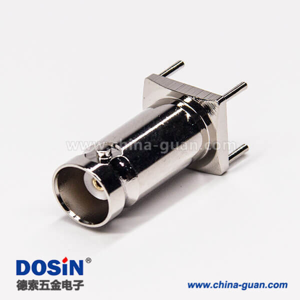 51 bnc插板接頭直式母頭穿孔式接PCB板