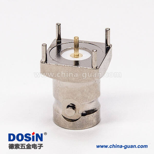 58-2 bnc連接器插板彎式180度母頭接PCB板