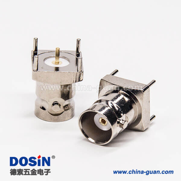 58-3 bnc連接器插板彎式180度母頭接PCB板