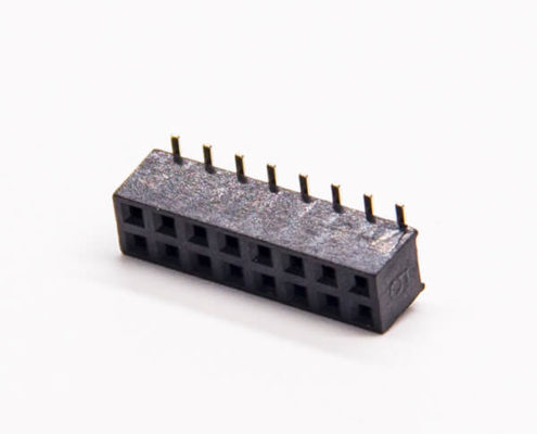 排母連接器直式貼板式母頭16pin雙排SMT