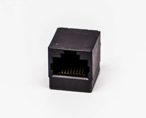 rj45母座單口黑色全塑4P金針直式接PCB板網(wǎng)口