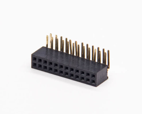 1.27mm排針連接器2×12 PIN H4.3彎式插板