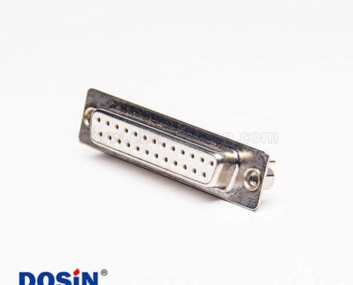 熱賣D SUB 25pin連接器直式母頭鉚合式穿孔接PCB板
