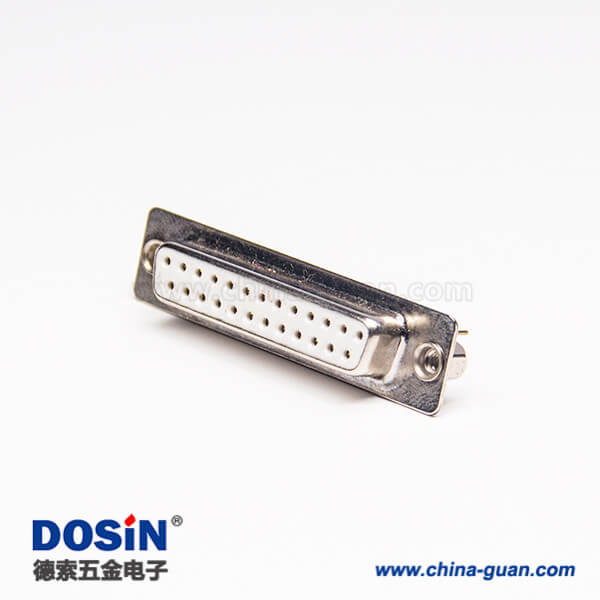 10 熱賣D SUB 25pin連接器直式母頭鉚合式穿孔接PCB板