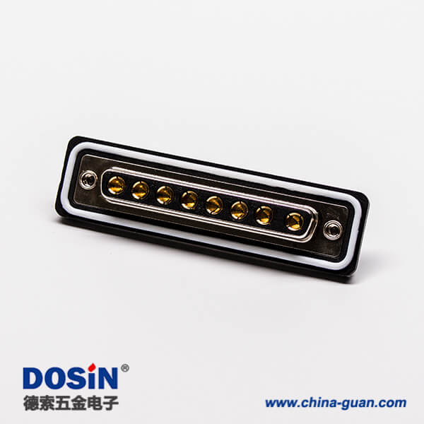 防水d sub連接器8w8大電流母頭直式焊線