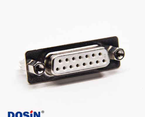 D-sub車針15針母頭連接器直式插板接PCB板