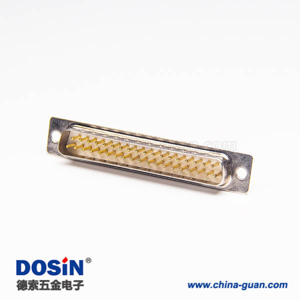 12 37pin直式D SUB公頭連接器光孔鉚合焊接式接線