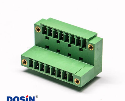 插拔式端子接線雙層16芯四孔法蘭式安裝免焊接線