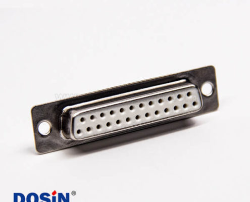 d sub 25針母頭直式連接器白色膠芯焊接式接線