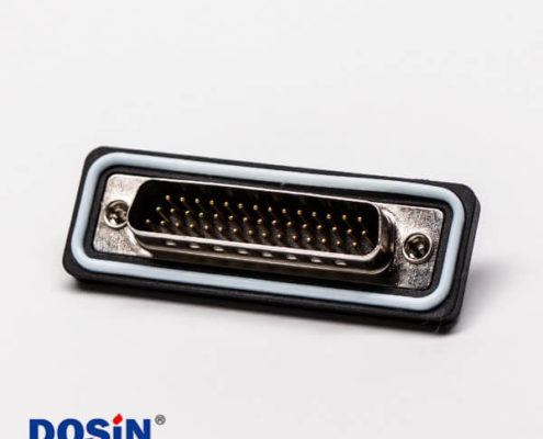 d-sub連接器44針三排防水公頭直式接線焊接