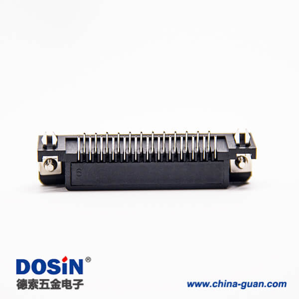 19-4 d sub 25pin連接器90度公頭鉚鎖式插板接PCB板