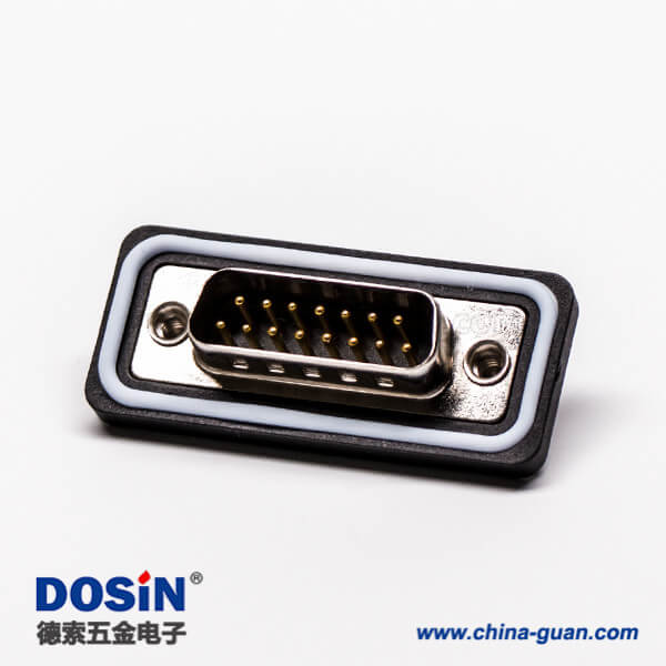 db15 雙排防水公頭直式車針接線焊接