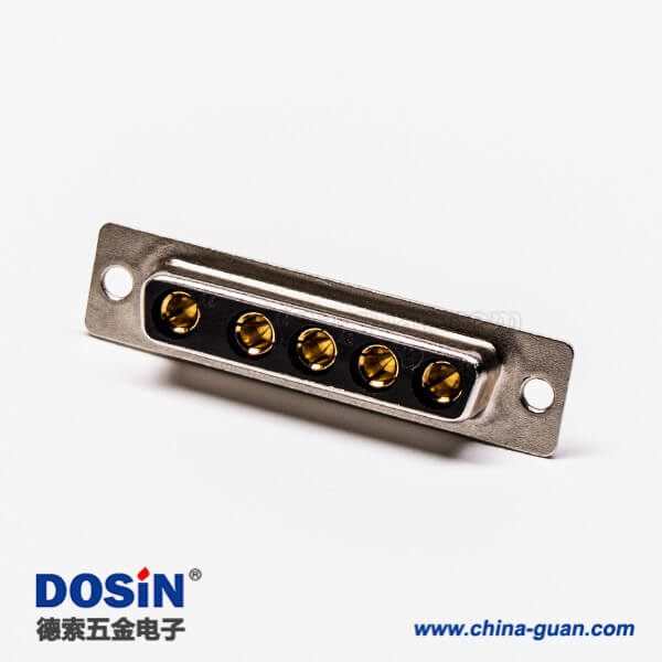 混合大電流d sub連接器5w5焊線式直式母座