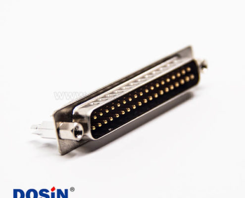 d sub 37針接口公頭直式鉚鎖式插板接PCB板